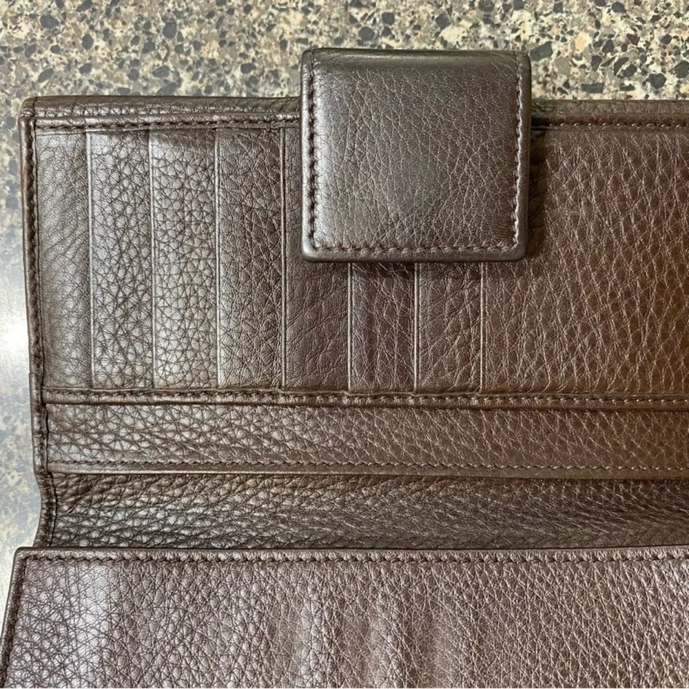 GUCCI GG Leather Horsebit Wallet to Crossbody Shoulder Bag 💼 Dark Brown - Picture 8 of 14